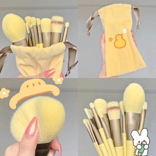 Set de 13 Brochas de Maquillaje Flor Púrpura con Cerdas Suaves - Image 8