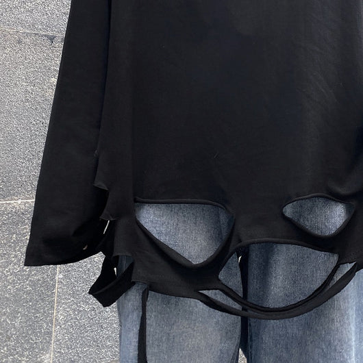 Camiseta Larga Ajustada con Detalles Calados - Manga Larga - Image 2