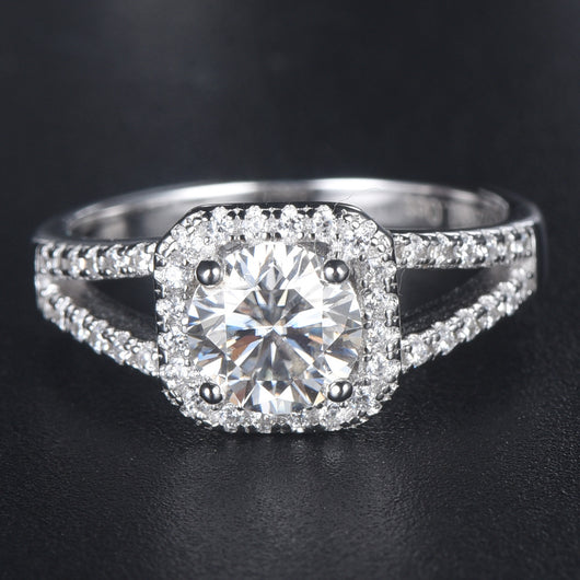 Anillo de Plata 925 con Moissanita Incrustada para Mujer - Image 8