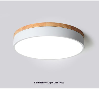 Lámpara de Techo Redonda de Madera - Iluminación Cálida para Dormitorio y Sala - Image 36