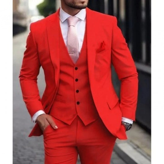Traje Ejecutivo de Tres Piezas Elegante en Color Sólido - Image 6