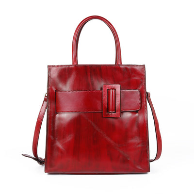 Bolso Bandolera de Cuero Genuino Estilo Chino Grande Capacidad - Image 7