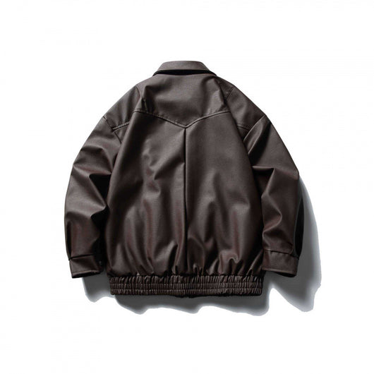 Chaqueta de Cuero para Motociclista - Estilo Clásico Masculino - Image 5
