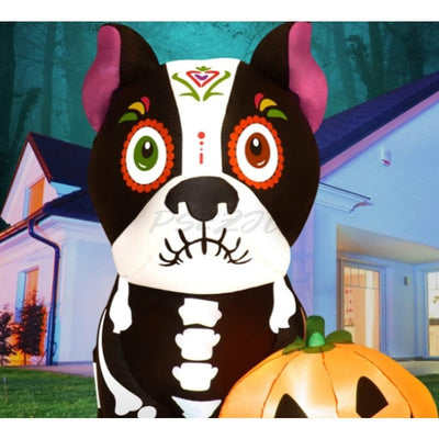 Lámpara Inflable LED Día de Muertos - Decoración Luminiscente con Calavera y Calabaza - Image 4