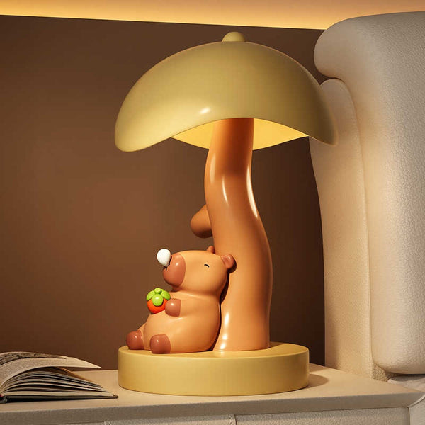 Lámpara de Mesa Beige para Dormitorio - Decoración Elegante del Hogar