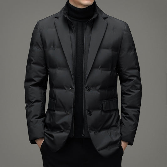 Abrigo Impermeable con Plumón para Hombre - Conjunto Invierno con Bufanda - Image 2