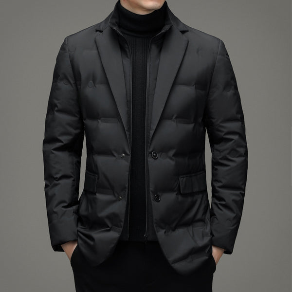 Abrigo Impermeable con Plumón para Hombre - Conjunto Invierno con Bufanda