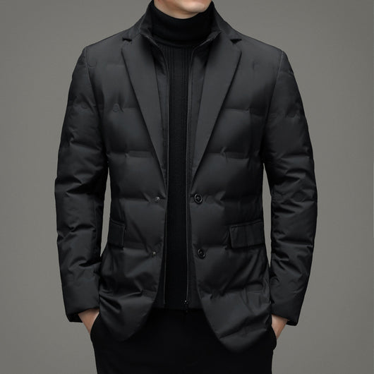 Abrigo Impermeable con Plumón para Hombre - Conjunto Invierno con Bufanda - Image 2