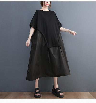Vestido Camiseta Holgada con Cuello Redondo y Bolsillo Grande - Image 12
