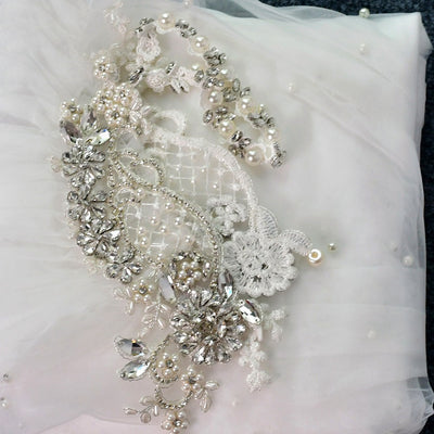 Capa Nupcial Blanca Malla Fina para Ceremonia - Image 9
