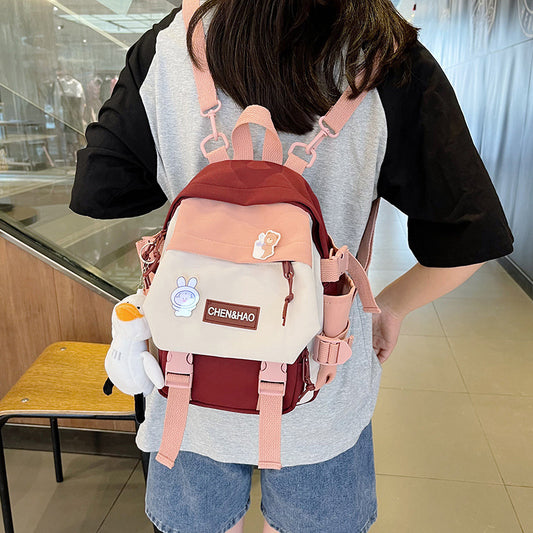 Mochila Escolar Coreana Multibolsillos Estilo Fashion para Secundaria y Universidad