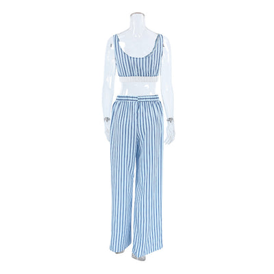 Conjunto de 3 Piezas Y2K Mujer: Top Rayado, Camisa Manga Larga y Pantalón Elástico - Image 16