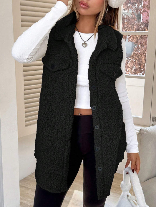Chaleco Cardigan de Botones Abiertos en Felpa Premium - Image 21