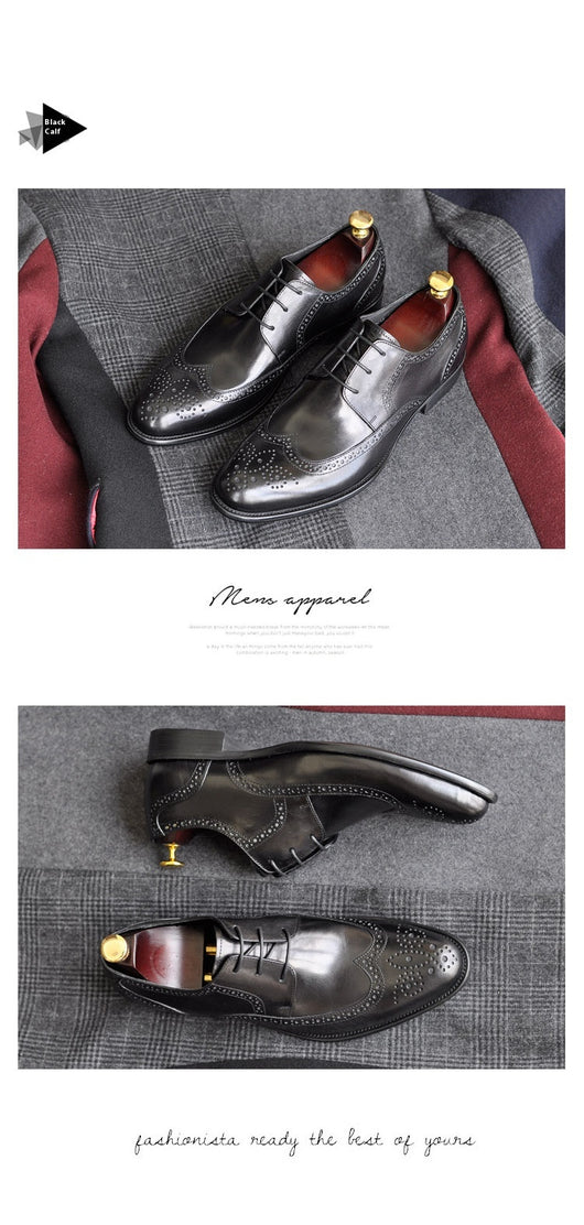 Zapatos de Cuero Genuino para Hombre Punta Fina Negocios Formales - Image 15