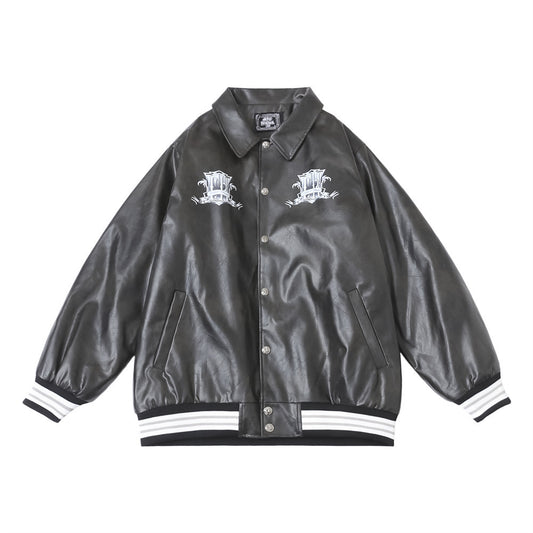 Chaqueta de Motociclista para Hombre con Estampado Floral
