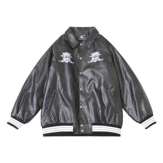 Chaqueta de Motociclista para Hombre con Estampado Floral