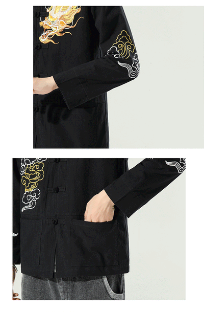 Chaqueta Casual para Hombre con Bordados en Mangas Largas - Image 14