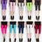 Leggings Brillantes de Siete Puntos - Colores Sólidos Efecto Brillo
