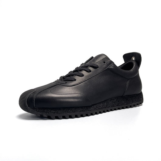 Zapatos Casuales de Cuero Genuino para Hombre - Diseño Simple en Negro - Image 7