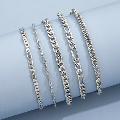 Set de 5 Tobilleras Cadena Serpiente Retro Metal Elegante - Image 22