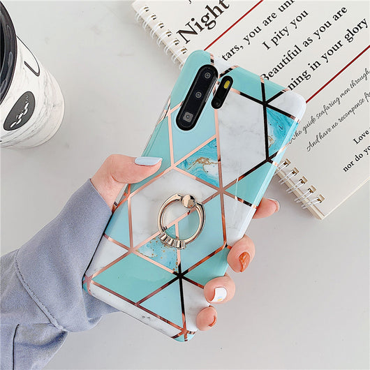 Funda para teléfono con mármol mosaico y acabado electrochapado - Image 6