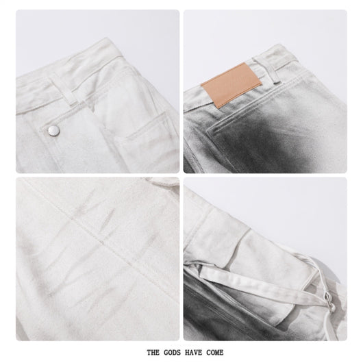 Pantalones Cargo Multi-bolsillos Hombre Corte Recto Cómodo - Image 8