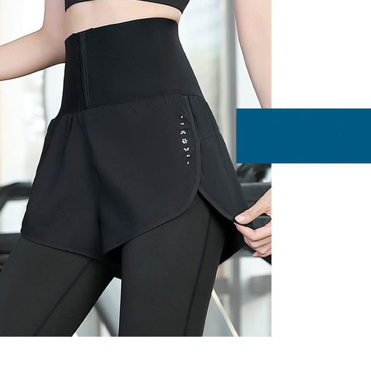 Pantalón Deportivo Cintura Alta con Corset Integrado Efecto Dos Piezas - Image 11