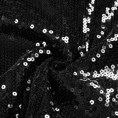 Vestido Envolvente de Lentejuelas con Hombro Descubierto y Manga Larga - Image 11