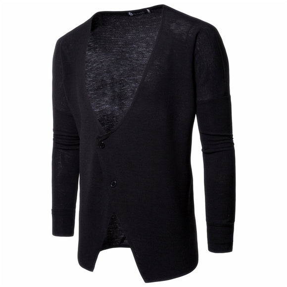Cardigan Tejido Holgado con Cuello en V para Hombre