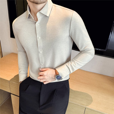 Camisa Stretch Sin Costuras para Hombre con Botones Reforzados - Image 3