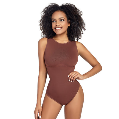Enterizo Moldeador Abdominal Cuello Redondo Color Liso - Image 7