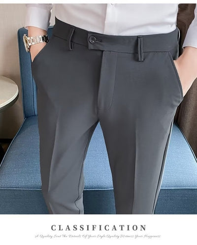Pantalones de Vestir Casual Rectos para Hombre - Image 13