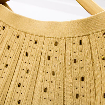 Falda Plisada de Cintura Alta con Detalles Brillantes - Estilo Ejecutivo - Image 9