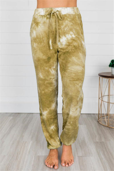 Pantalones Casuales Tie-Dye Cintura Ajustable para Mujer - Image 3
