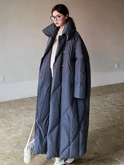 Abrigo Largo Invierno Talla Grande Estilo Coreano para Mujer - Image 7