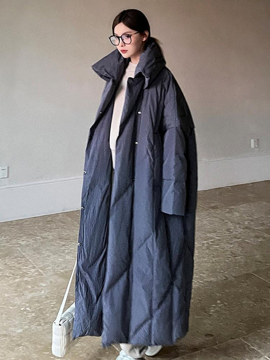 Abrigo Largo Invierno Talla Grande Estilo Coreano para Mujer - Image 7