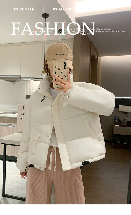 Chaqueta Acolchada Corta Estilo Coreano para Mujer - Image 8