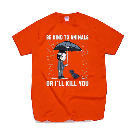 Playera Negra Keanu Reeves - Sé Amable con los Animales - Image 2