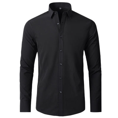 Camisa Ejecutiva de Línea Delgada en Color Sólido - Image 10