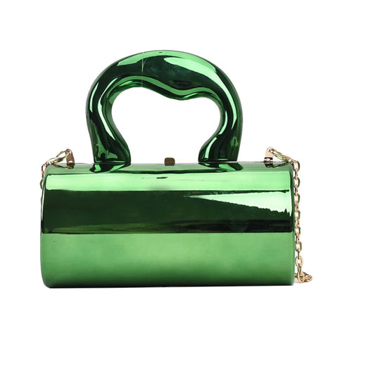 Bolsa Cilíndrica de Acrílico Transparente con Correa Cruzada - Image 4