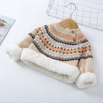 Suéter Polar Acolchado para Niñas - Pullover Tejido Cálido - Image 11