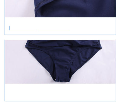 Traje de Baño Enterizo con Escote en V, Pliegues y Espalda Abierta para Mujer - Image 10