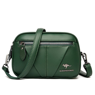 Bolso Bandolera Redondo de Cuero Genuino - Versátil y Elegante - Image 8