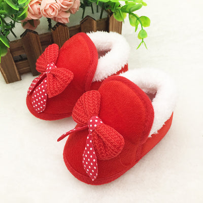 Zapatos de Bebé Niña con Moño y Forro Acolchado de Terciopelo - Image 4