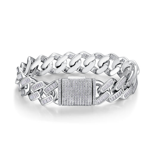 Pulsera de Plata S925 con Moissanita: Joya de Lujo Minimalista Plateada - Image 12