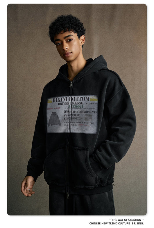Sudadera Estilo Cardigan con Cierre y Diseño Roto - Image 10