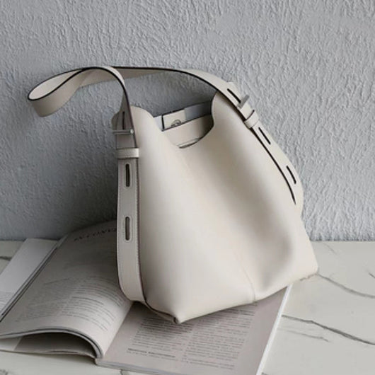 Bolso Bandolera de Cuero Genuino con Gran Capacidad