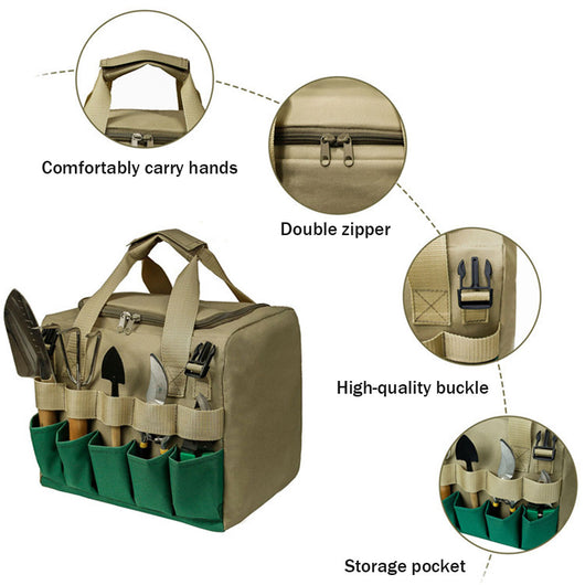 Taburete de Jardín Plegable con Bolsa Organizadora y Herramientas - Image 14