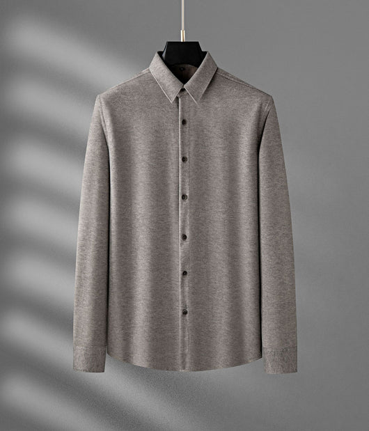 Camisa de Lana Gruesa Térmica Beige para Hombre - Image 13
