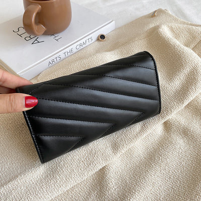 Billetera Mujer con Bordado Lingge - Diseño Elegante Dos Pliegues - Image 12